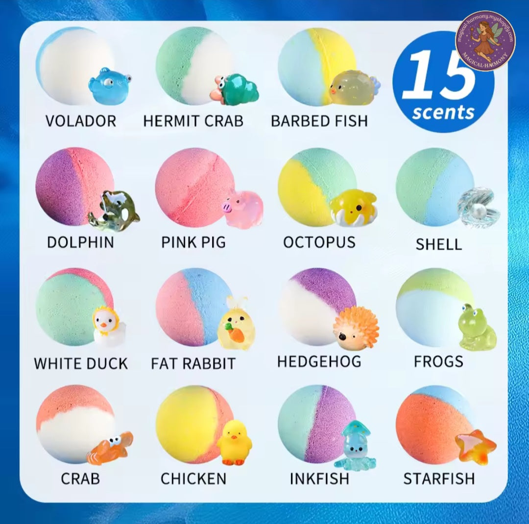15 Kids Surprise Bath Bombs