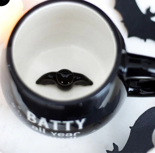 Batty All Year Round Rounded Peekaboo Mug