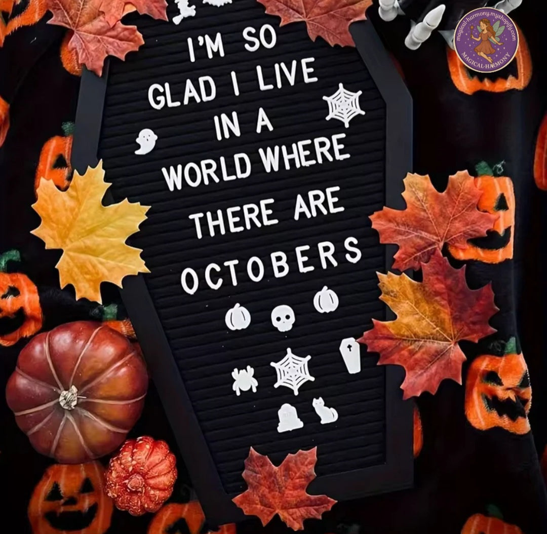 Halloween Coffin Letter Board With Characters Gothic Birthday Wedding Home Decor