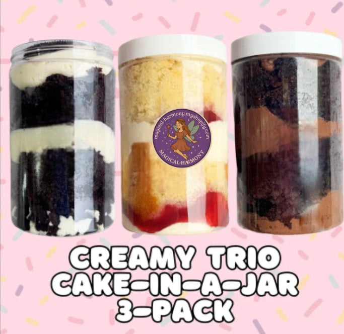 Creamy Trio Cake-in-a-Jar 3-Pack