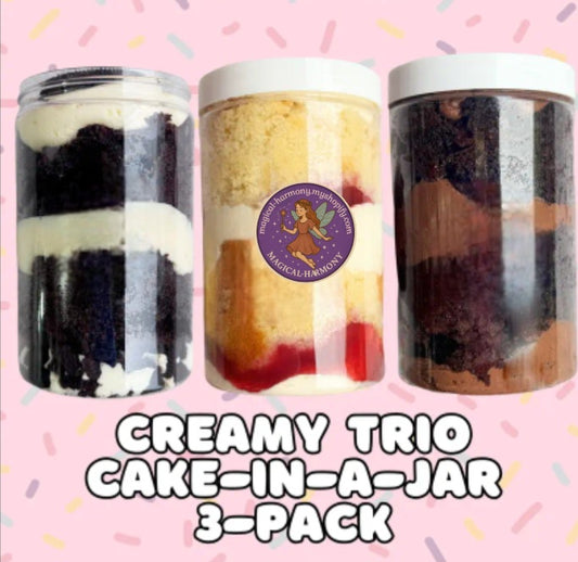 Creamy Trio Cake-in-a-Jar 3-Pack