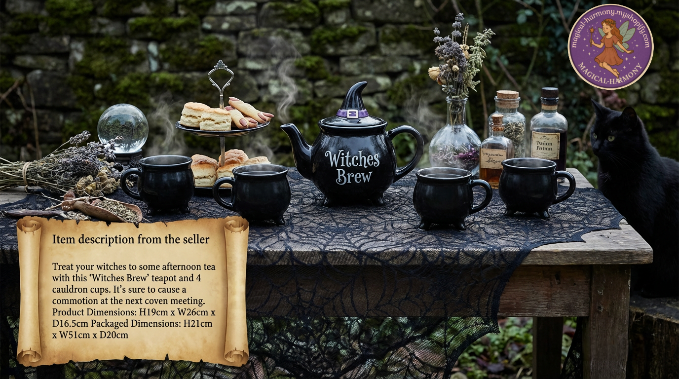 Witches Brew” Teapot & Cauldron Cup Set