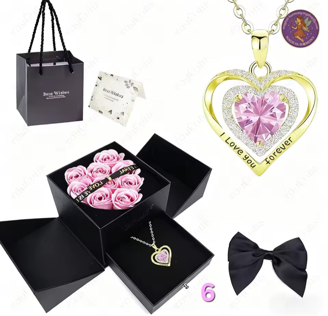 Heart Pendant Necklace Gift Sets.