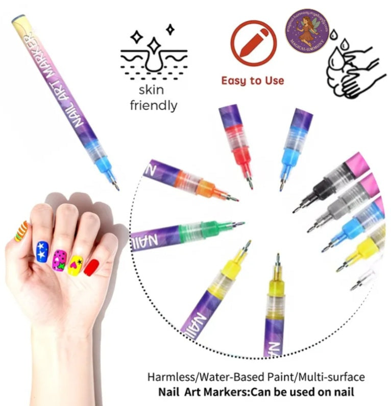 12-Color Nail Art Pen Se