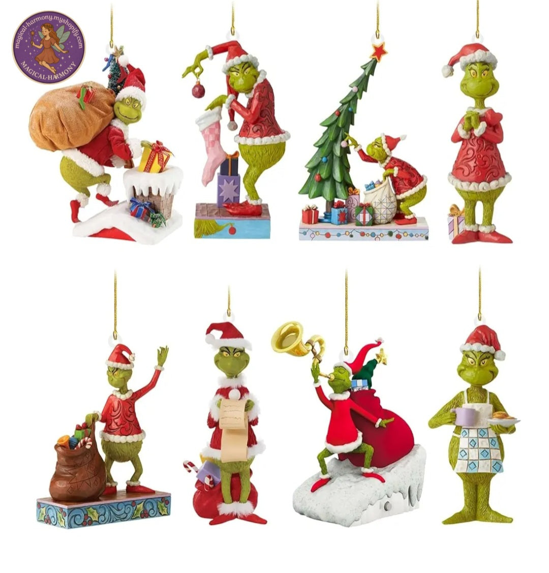 8 Piece Grinch Christmas Tree Decorations