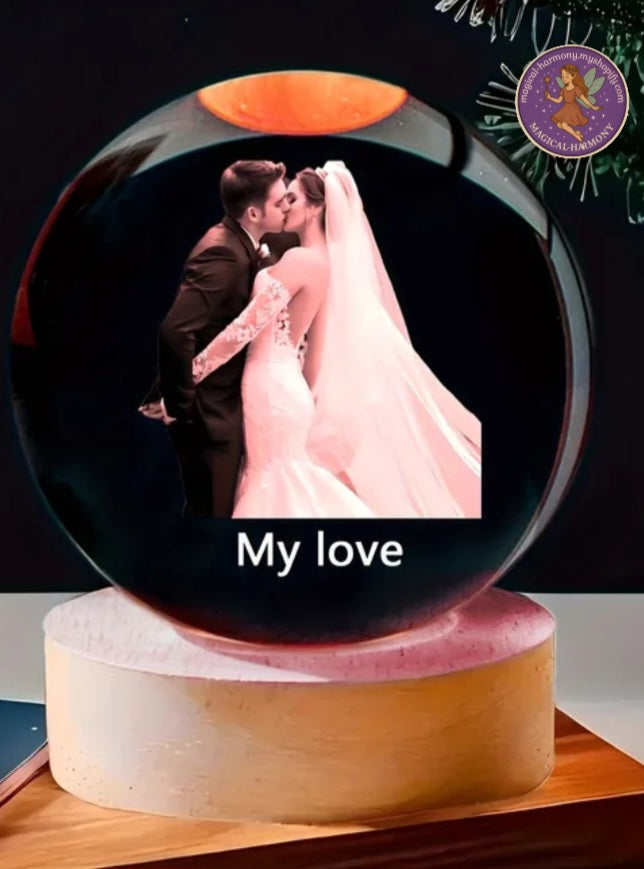 PERSONALISED Crystal Ball Glass Sphere