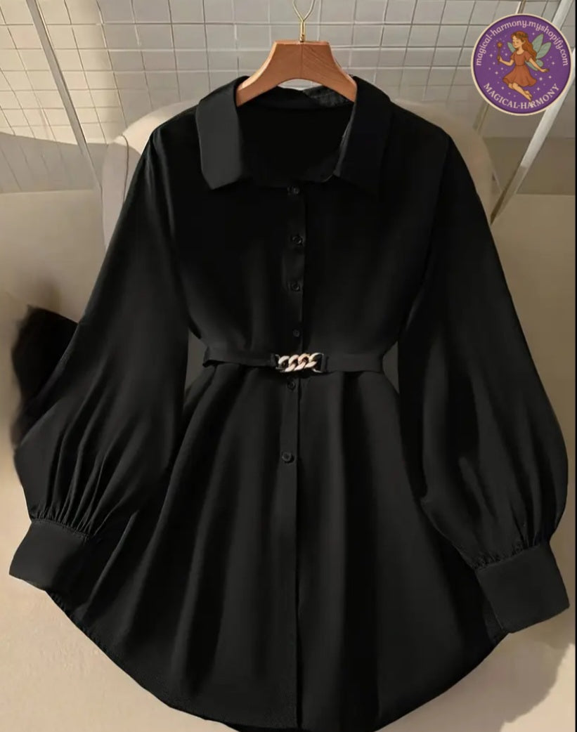 Women’s Plus Size Elegant Long Sleeve Shirt