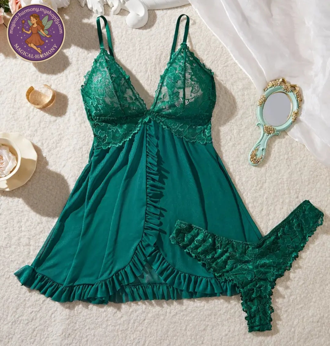 2 Piece Night Gown Set