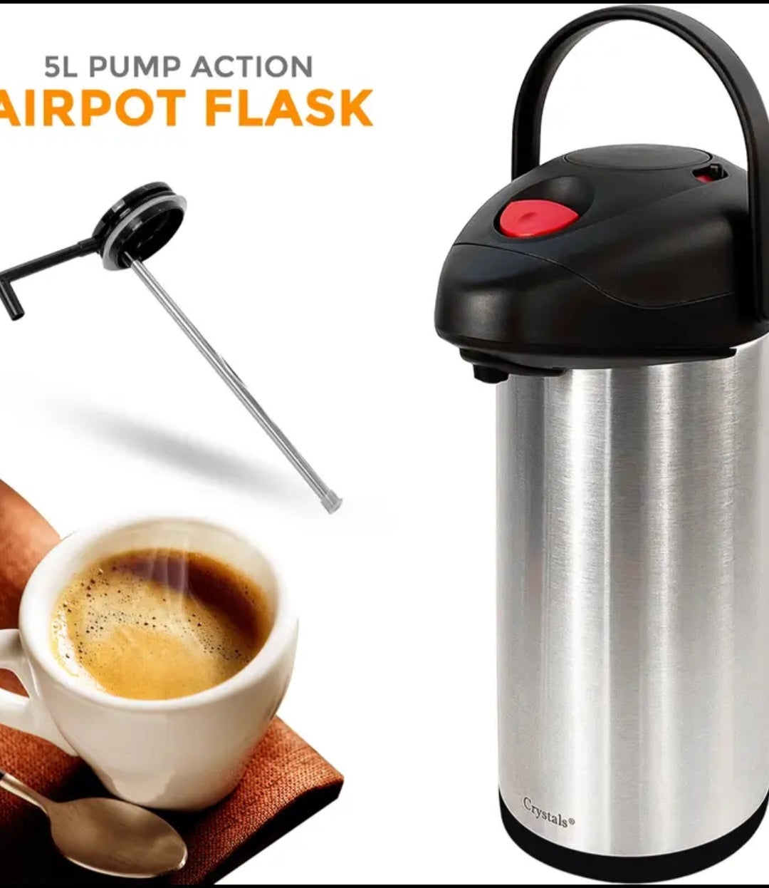 5L Thermal Flask With Pump Action