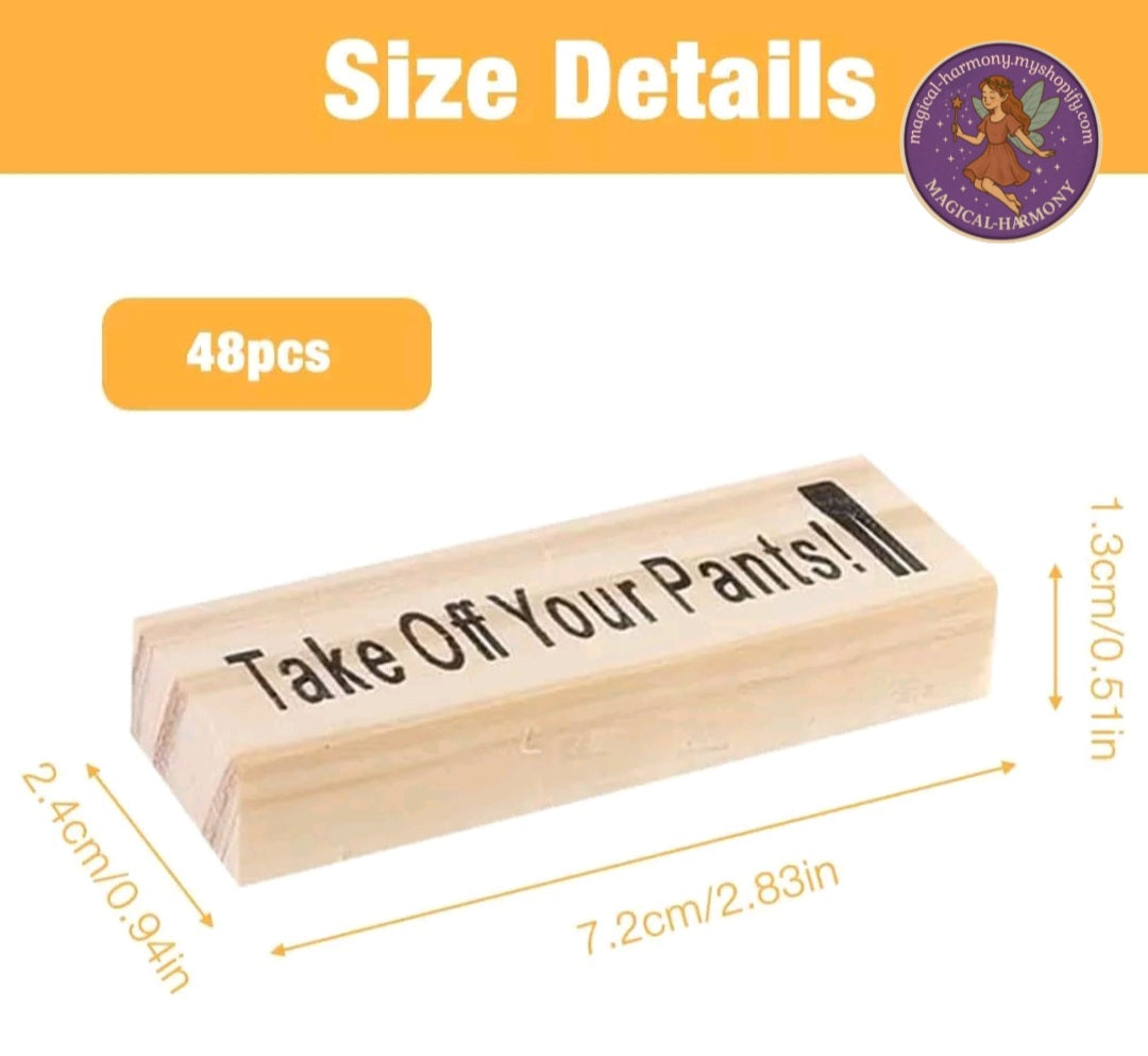 48 Blocks Adult Naughty Games Wooden Tumble Tower.
