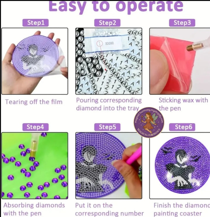Diamond Painting Coaster Kits