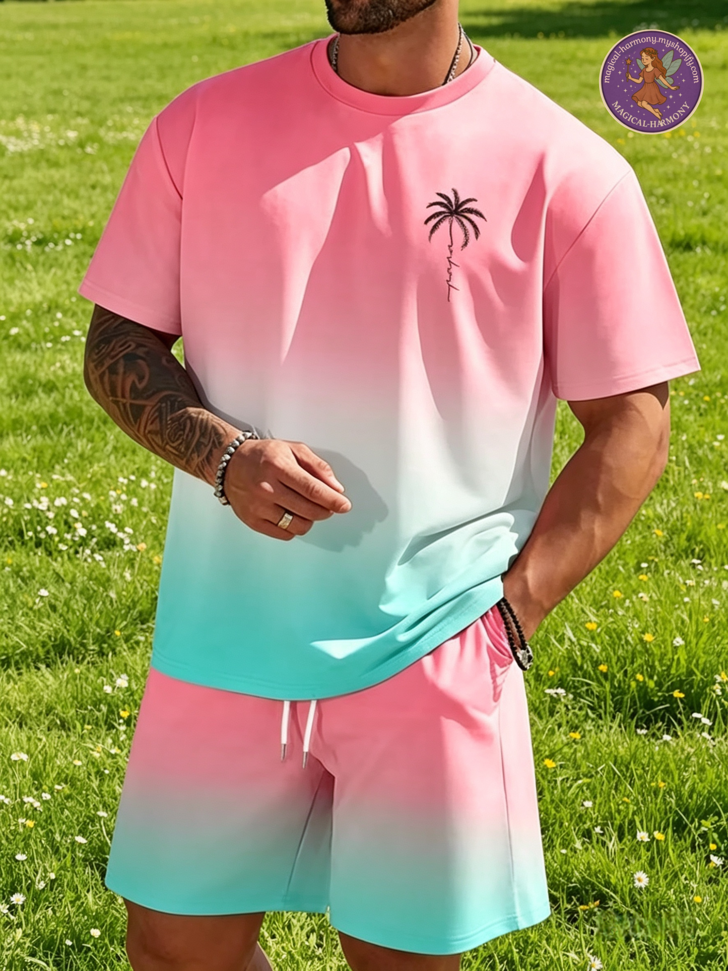 Men's Casual Crew Neck T-Shirt (No Shorts)