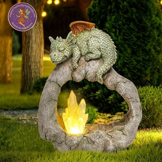 Mounted Solar Dragon Outdoor Statue