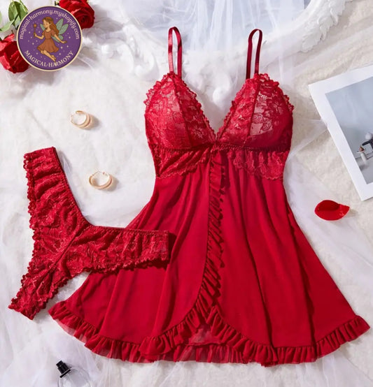 2 Piece Night Gown Set