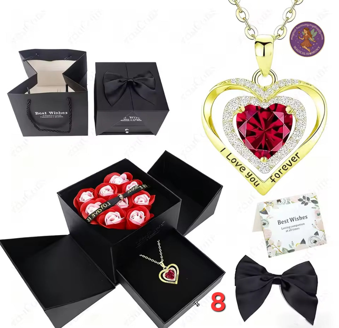 Heart Pendant Necklace Gift Sets.