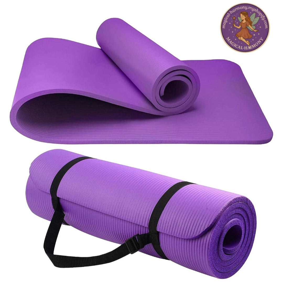 Yoga Mat 10mm Thick Exercise Mat Non Slip NBR
