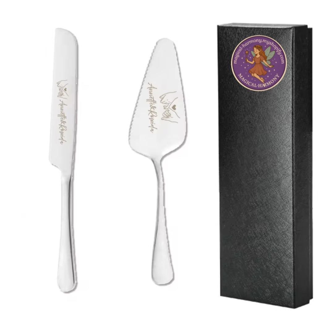 Personalised Wedding Cake Knife Set