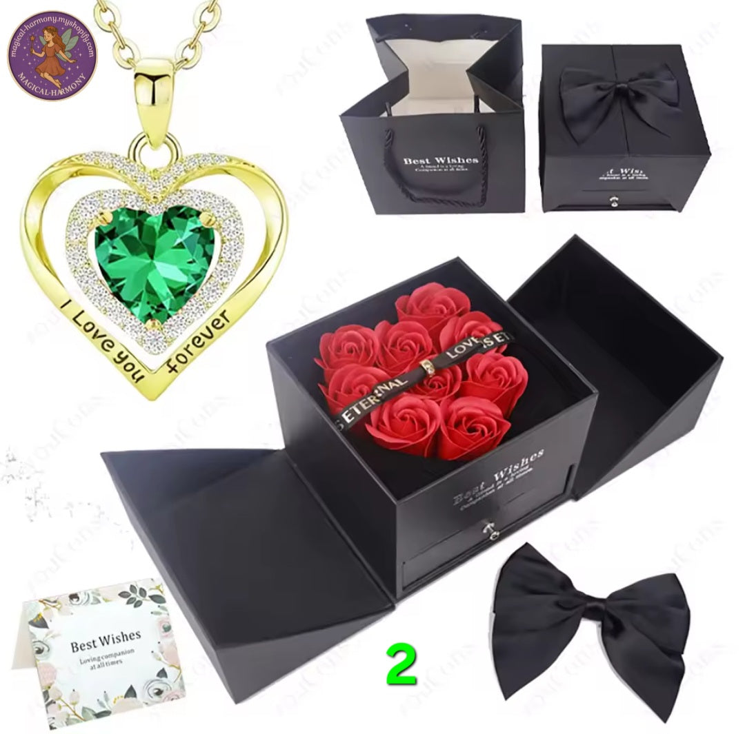 Heart Pendant Necklace Gift Sets.