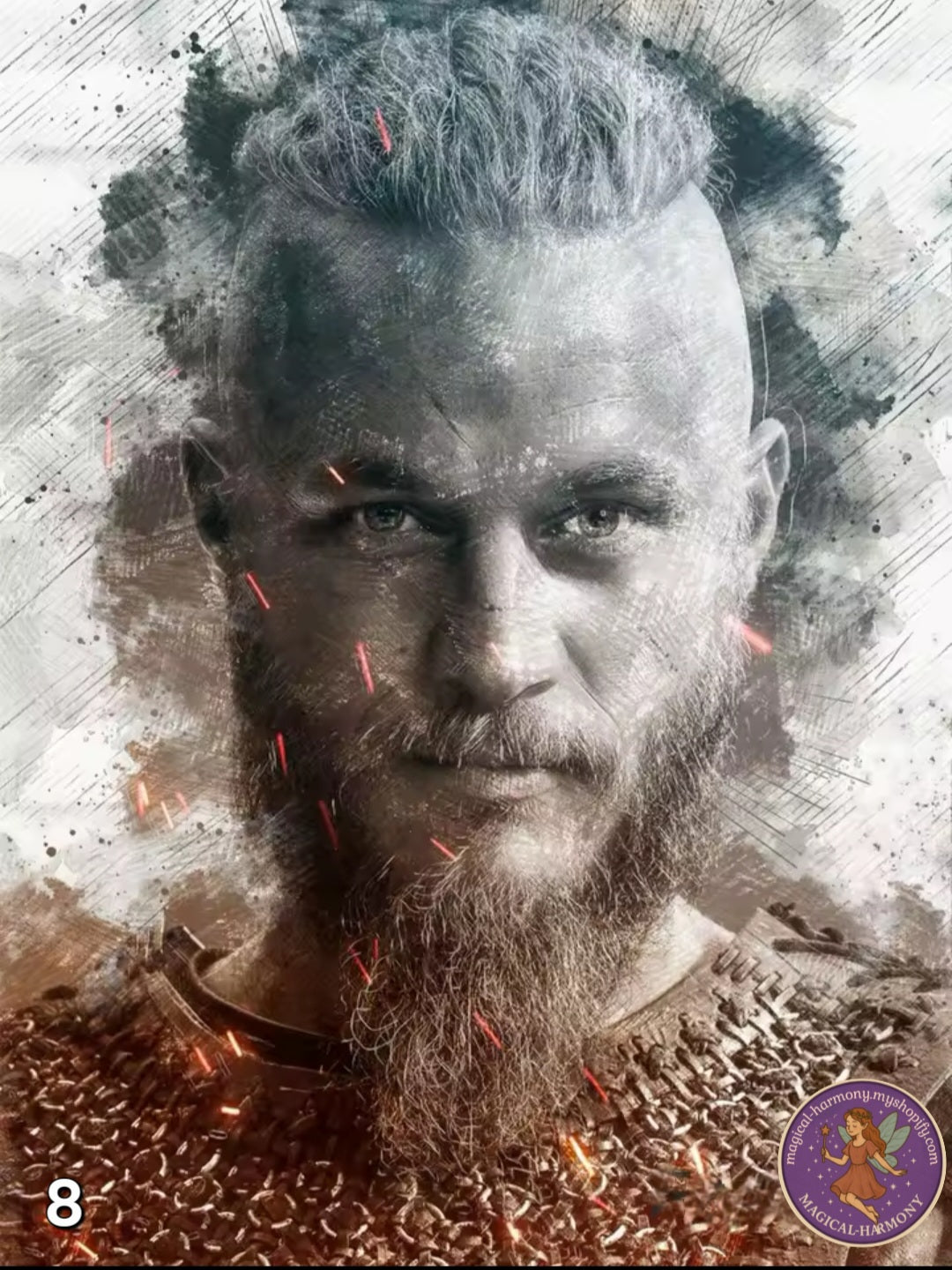 50x70cm Viking Odin & Thor 5D DIY Diamond Painting