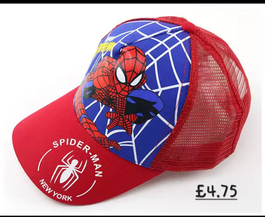 Kids spider baseball/summer cap