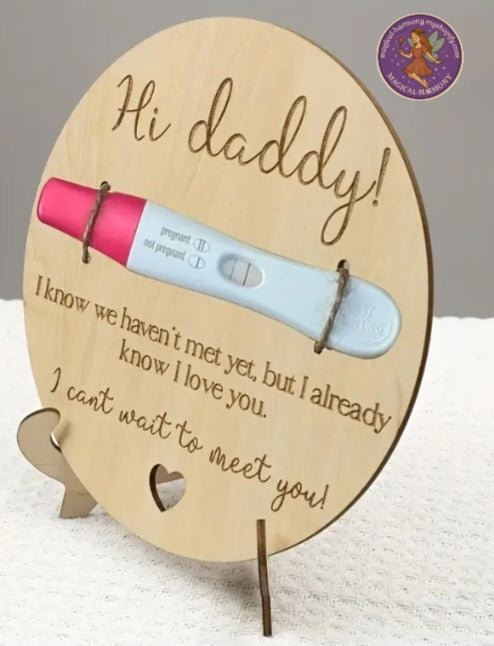 Wooden Pregnancy Test Keepsake Sign
