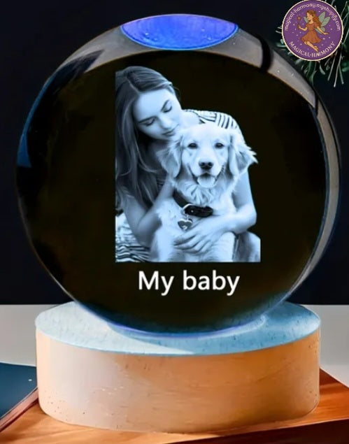 PERSONALISED Crystal Ball Glass Sphere