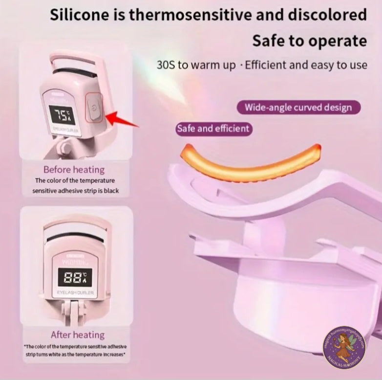 Pink USB Heated Eyelash Curler