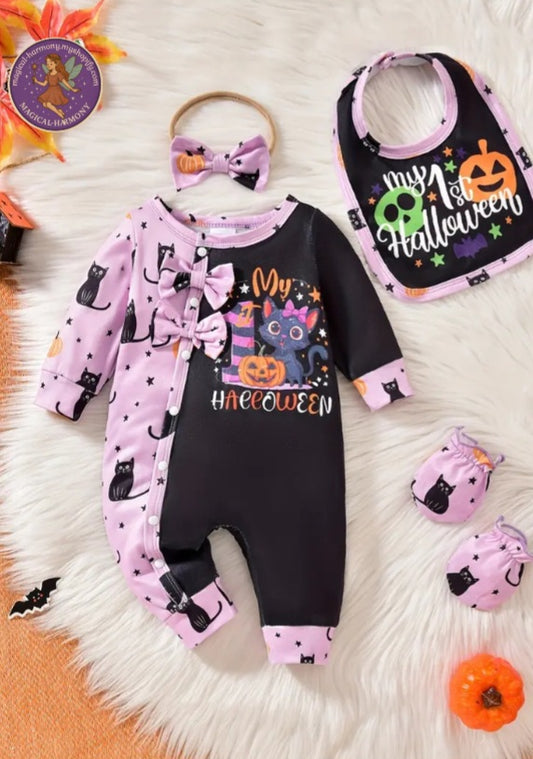 4 Piece Baby's First Halloween Set