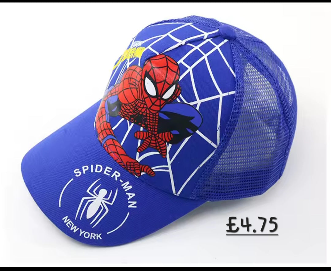 Kids spider baseball/summer cap