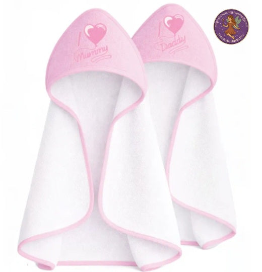 2Pack 100% Cotton Hooded Baby Towels