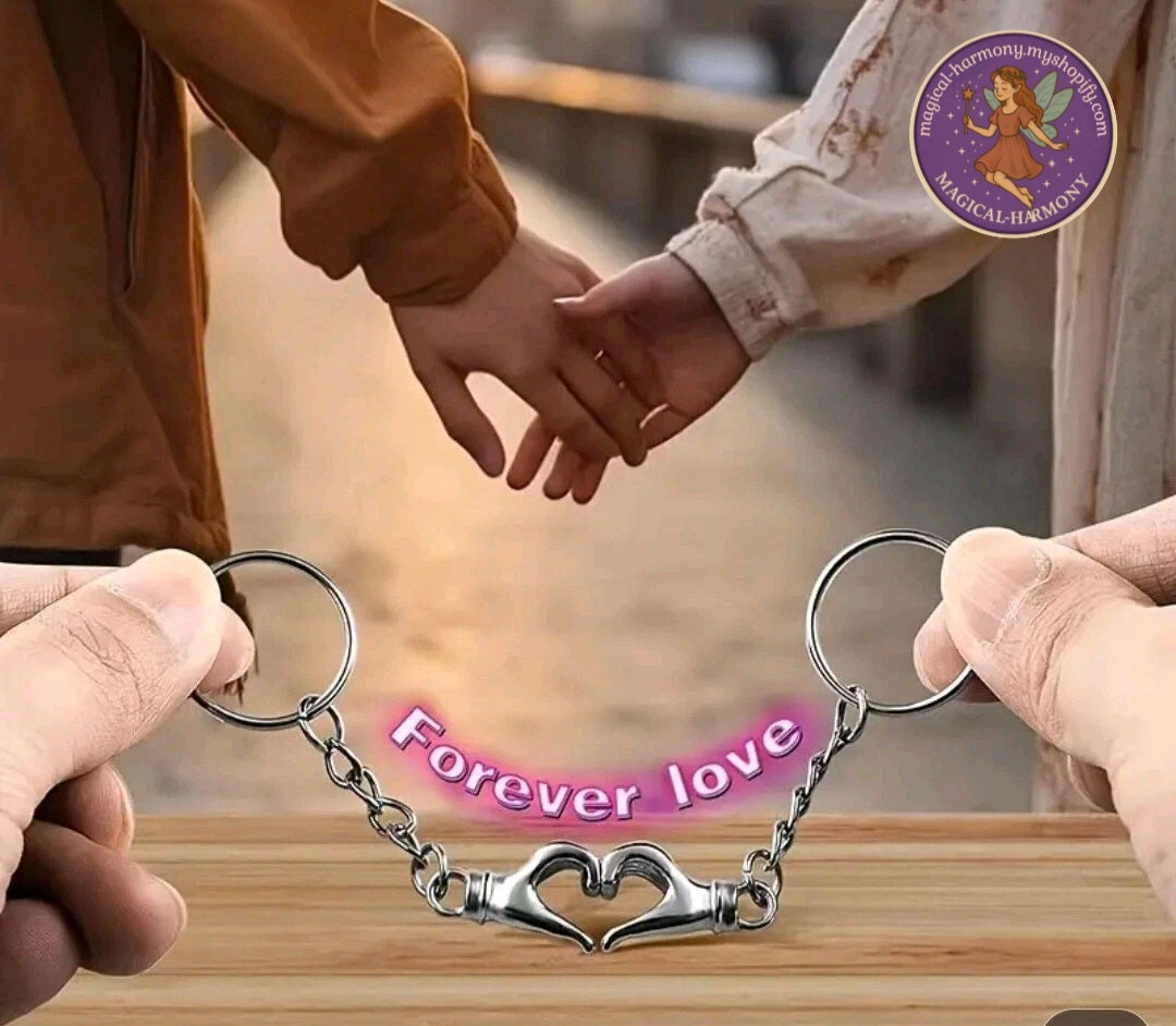 Heart Hands Couple Magnetic Keyrings