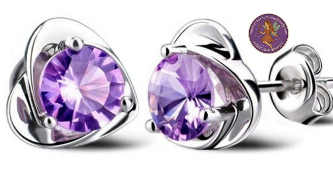 Elegant Purple Gemstone Jewellery Set