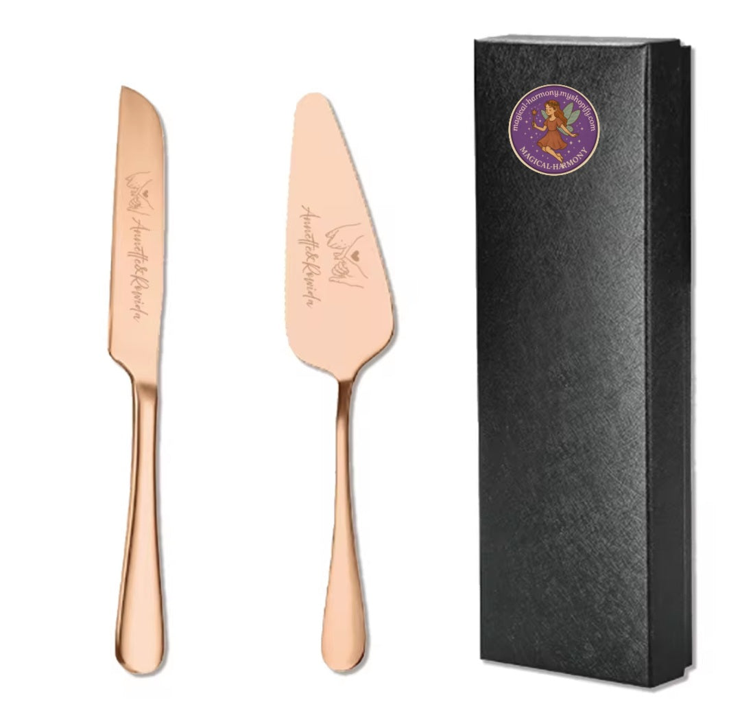 Personalised Wedding Cake Knife Set