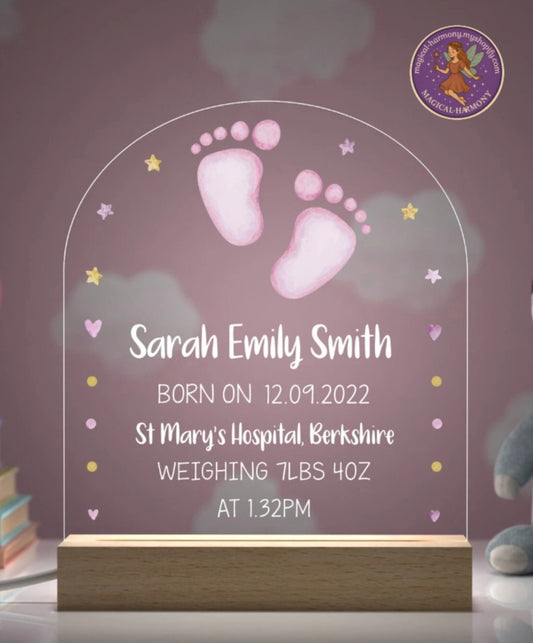 Personalised Baby Nursery Night Light