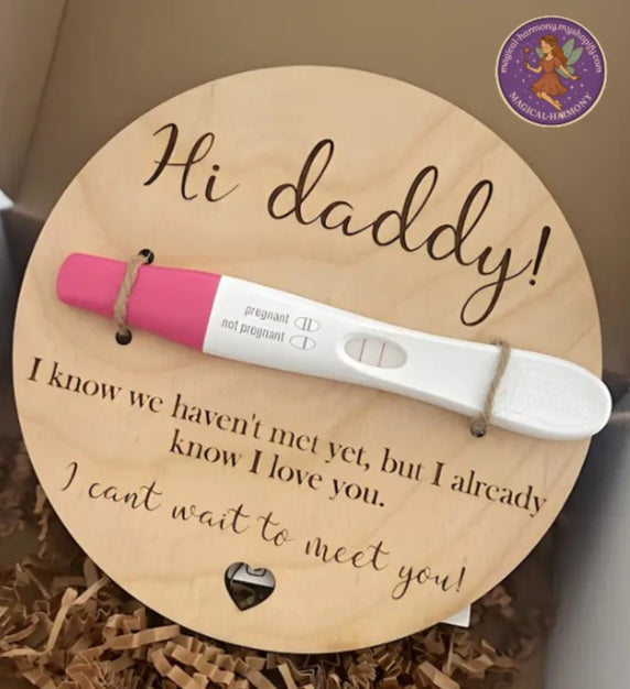 Wooden Pregnancy Test Keepsake Sign