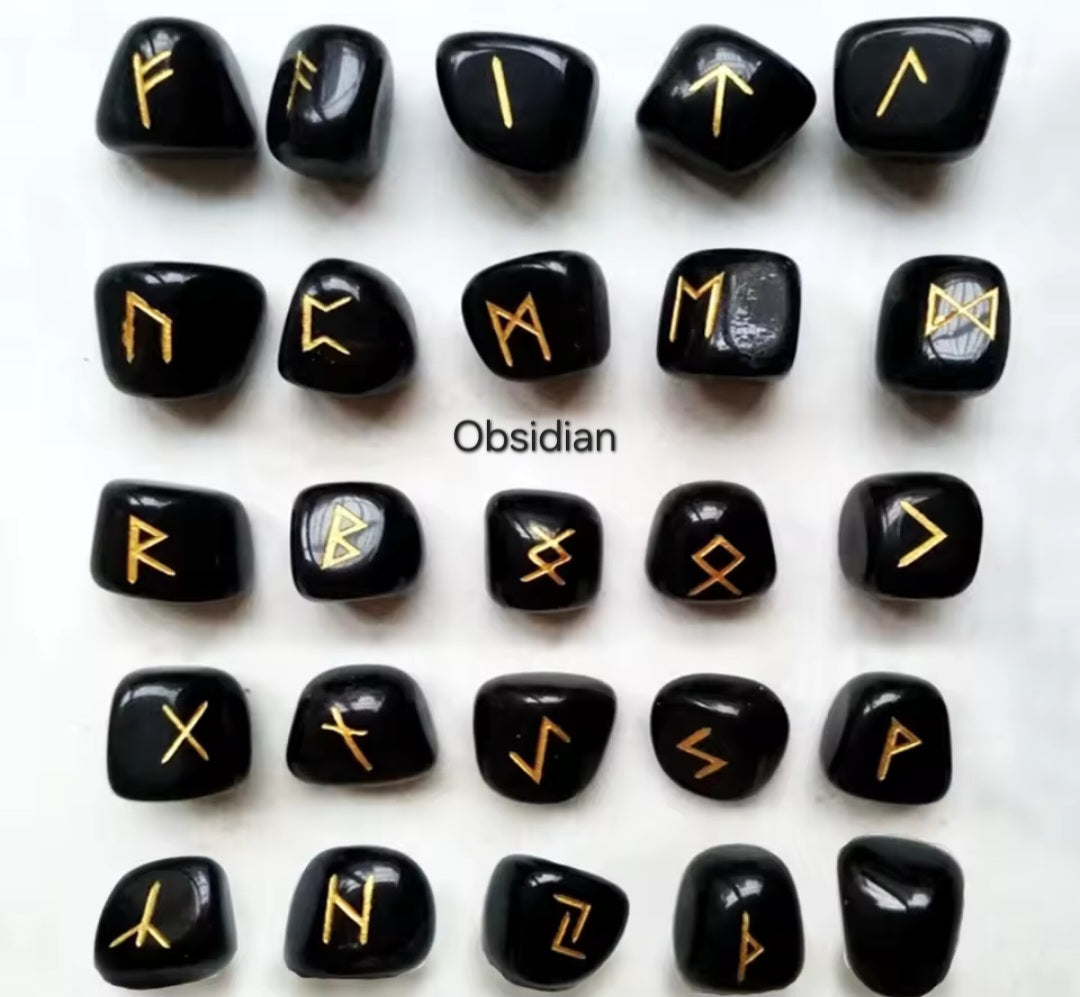 Natural Crystal Rune Stones