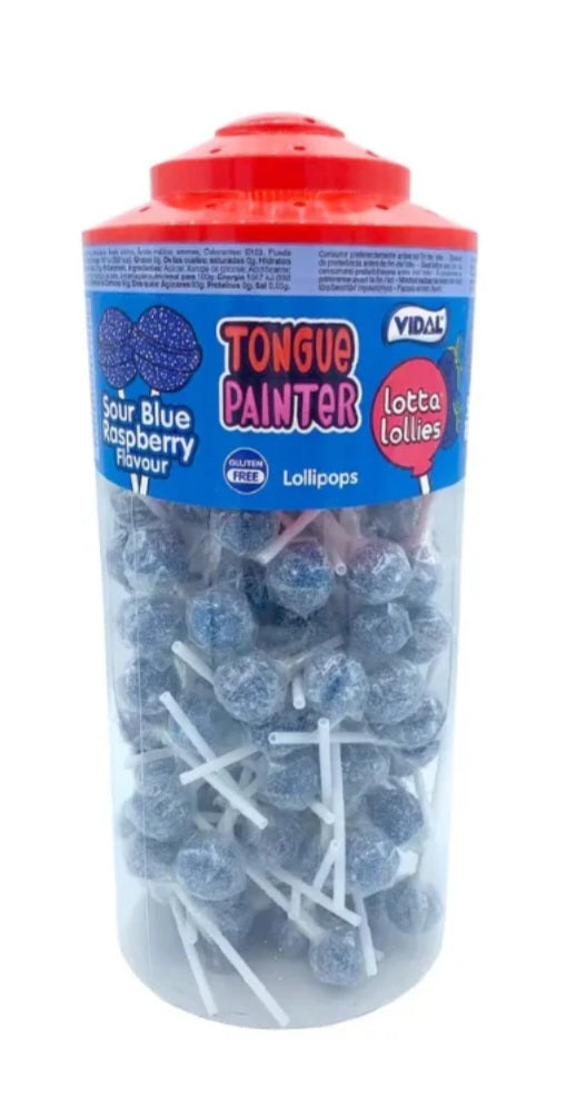 Gluten Free Vidal Lotta Lollies Blue Raspberry Tongue Painter