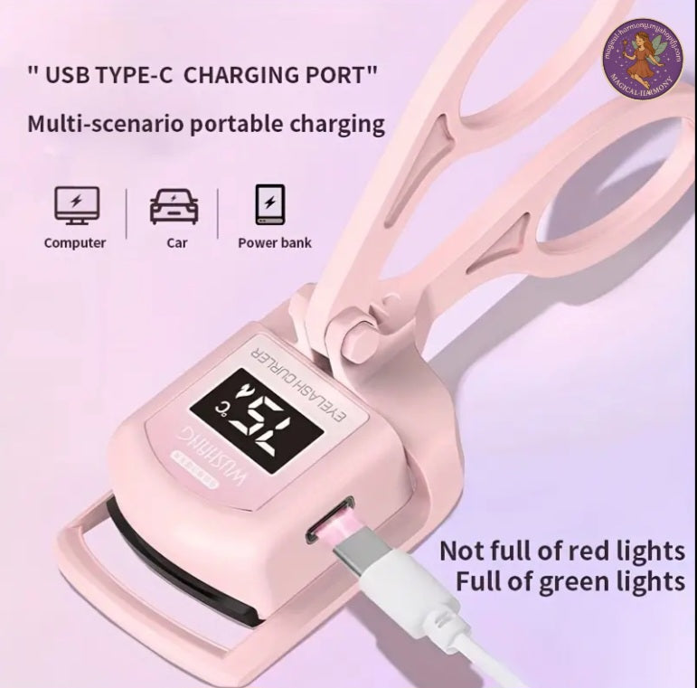 Pink USB Heated Eyelash Curler
