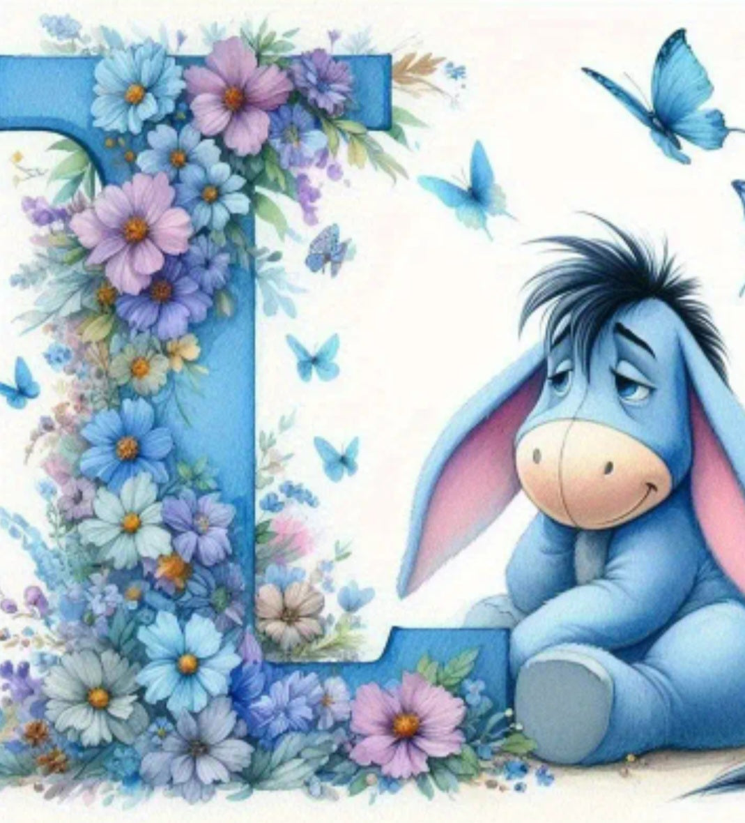Alphabet Donkey Diamond Painting.