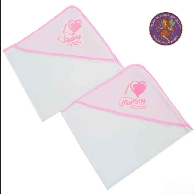 2Pack 100% Cotton Hooded Baby Towels