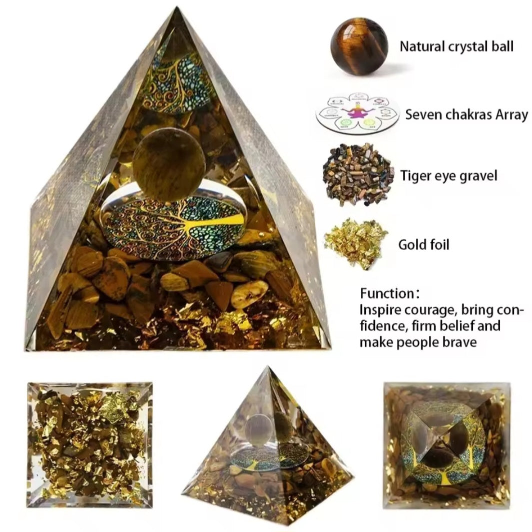 Natural Crystal Energy Generator Pyramid