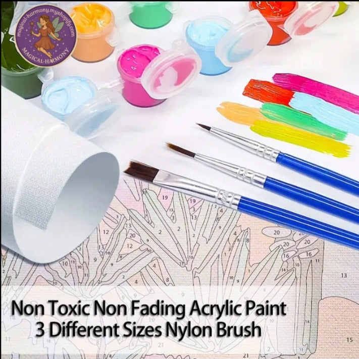 Butterfly & Rose Paint by Numbers Kit