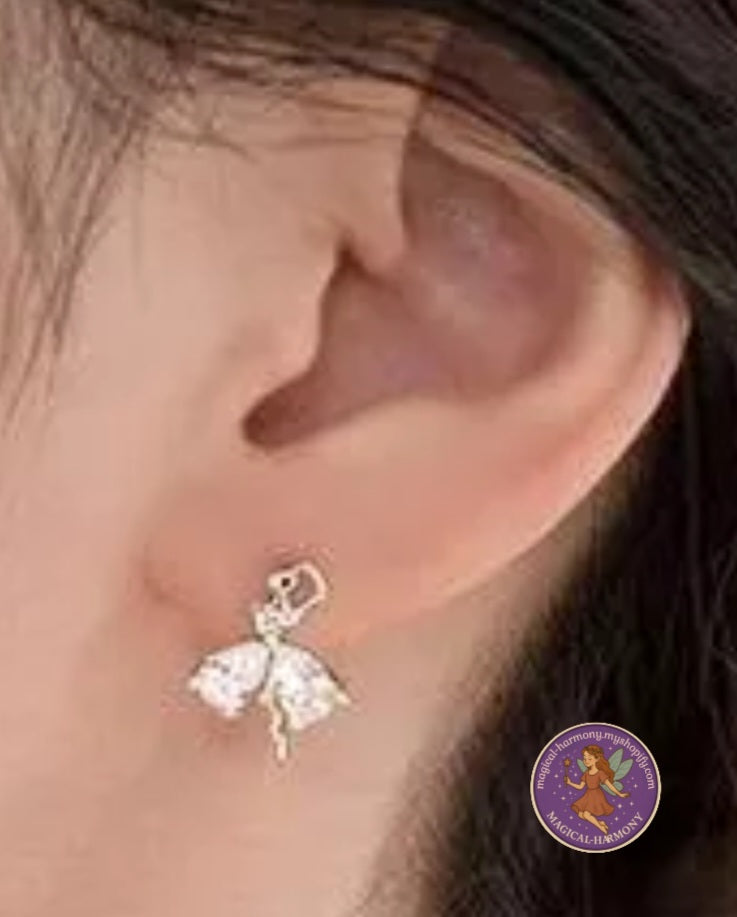 Women Girls Beautiful Ballet Stud Earrings 925 Sterling Silver Jewellery Gift UK