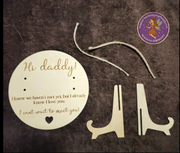 Wooden Pregnancy Test Keepsake Sign