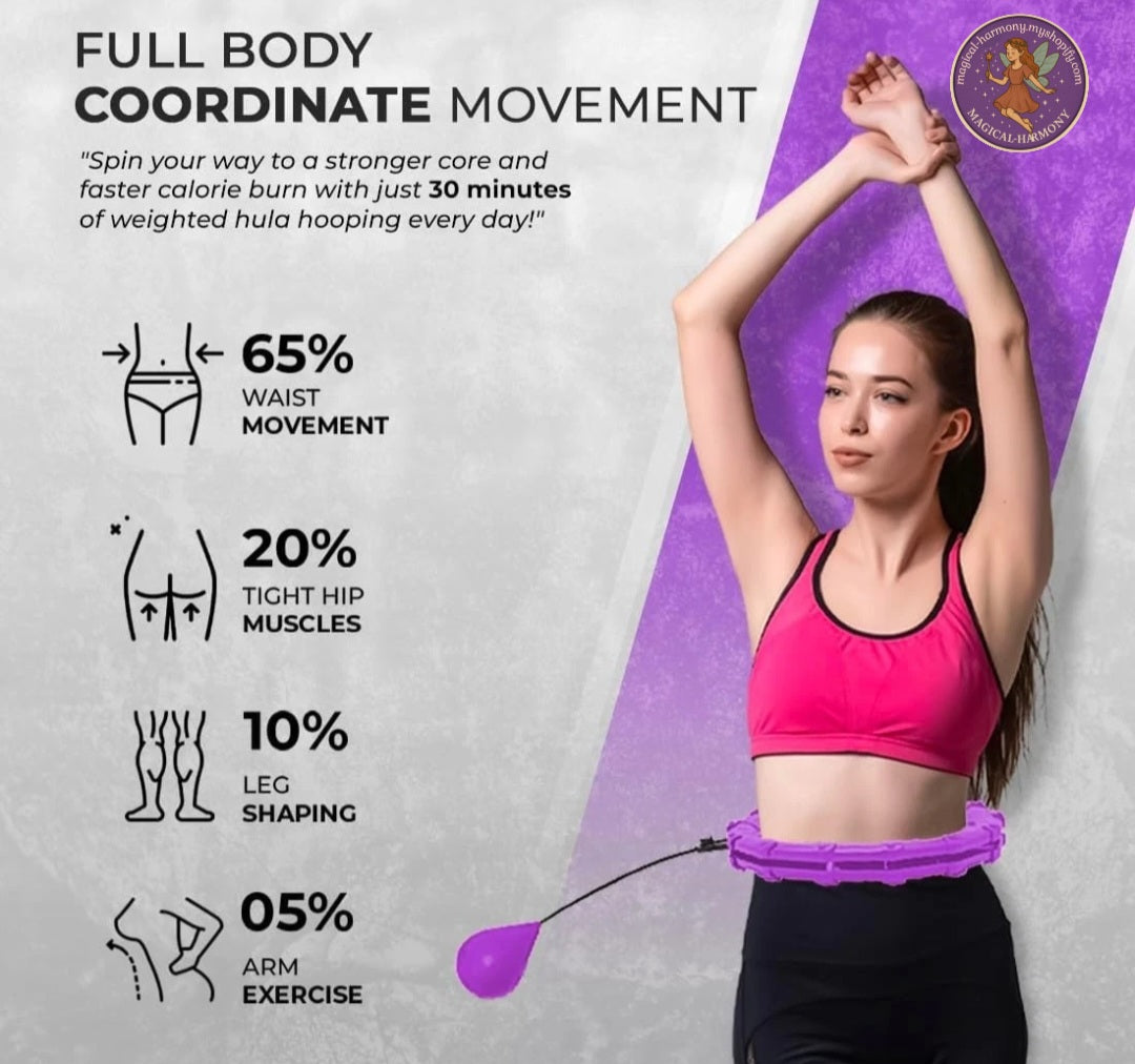 Adjustable Hula Hoops for Adults Fitness Exercise Infinity Hoop with 360° Hips