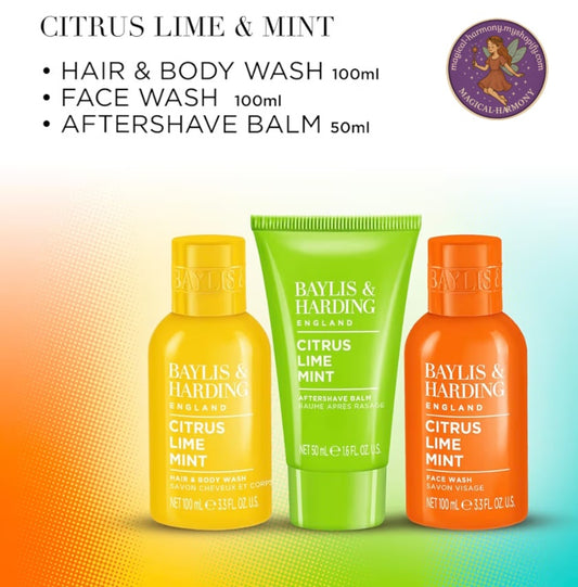 Baylis & Harding Citrus, Lime & Mint Men's Refreshing Essentials Trio Gift Set 💚