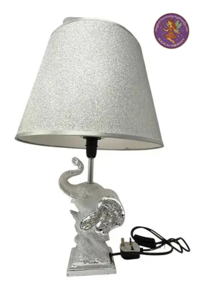 Luxury Silver Elephant Table Lamp