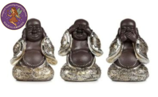 Chinese Buddha Set of 3 Speak No See No Hear No Evil