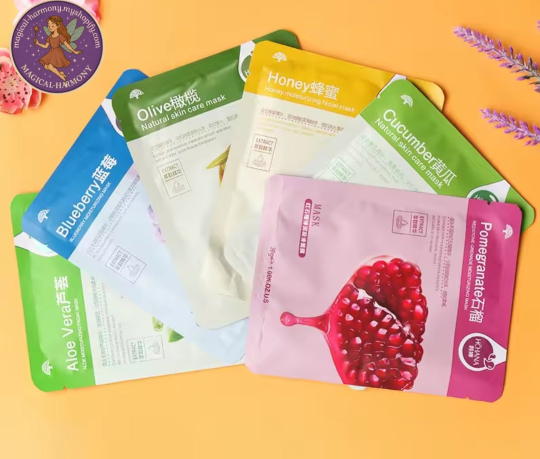30 Piece Fresh Fruit Facial Mask.