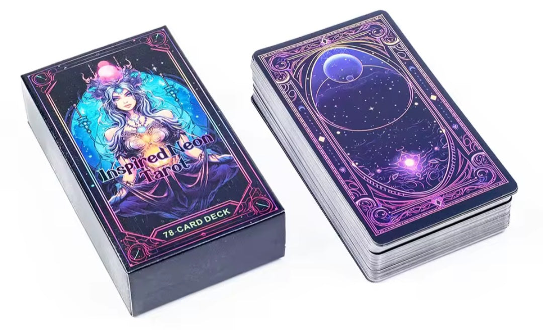 Inspired Neon Tarot Cards